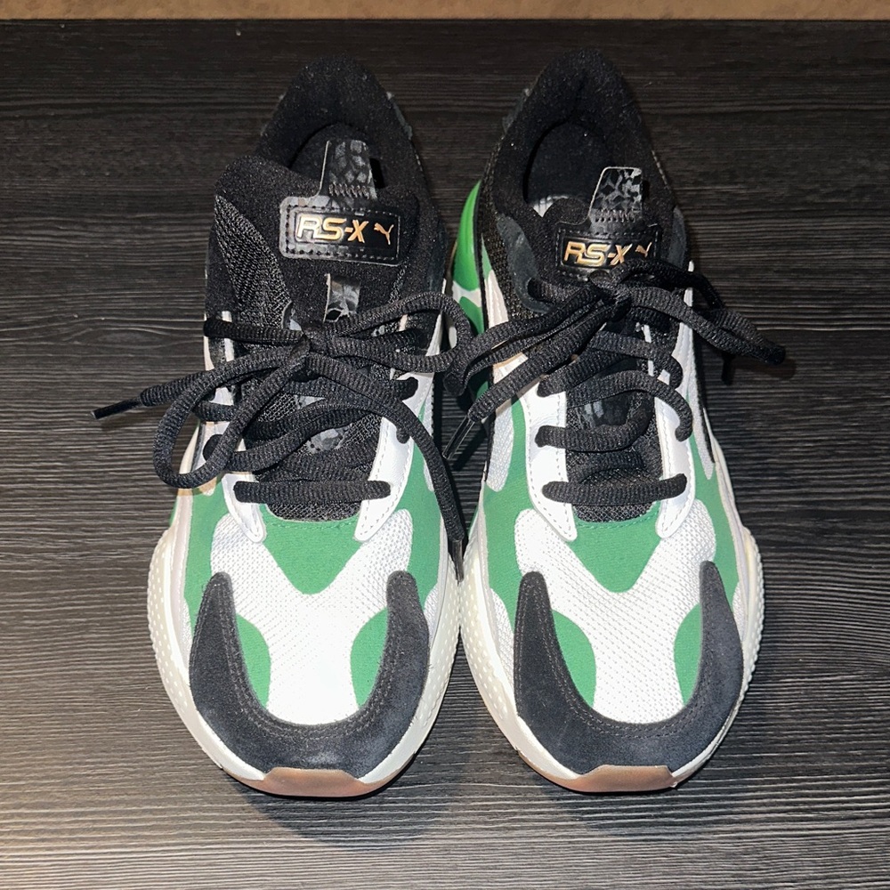 Puma Kids' RS-X Sneakers - Black, Green, and White